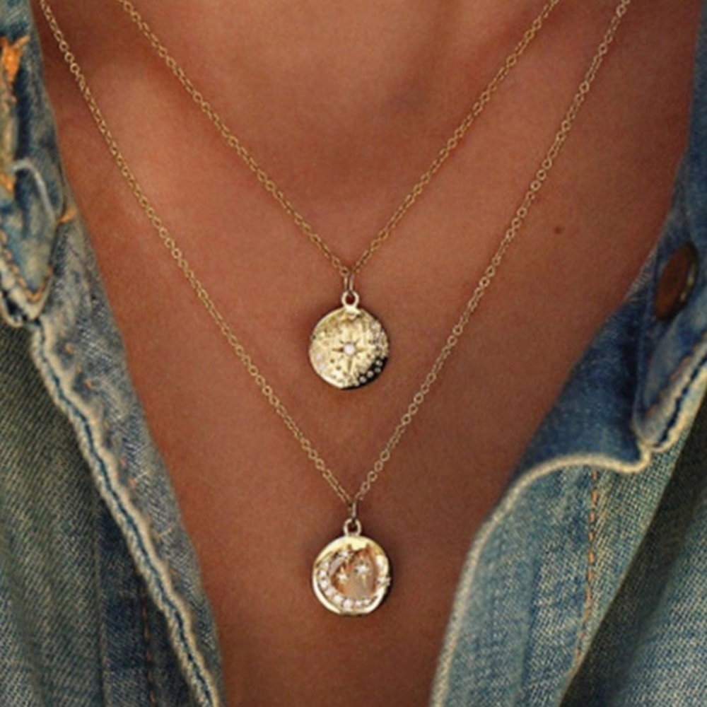 Gold coin necklace